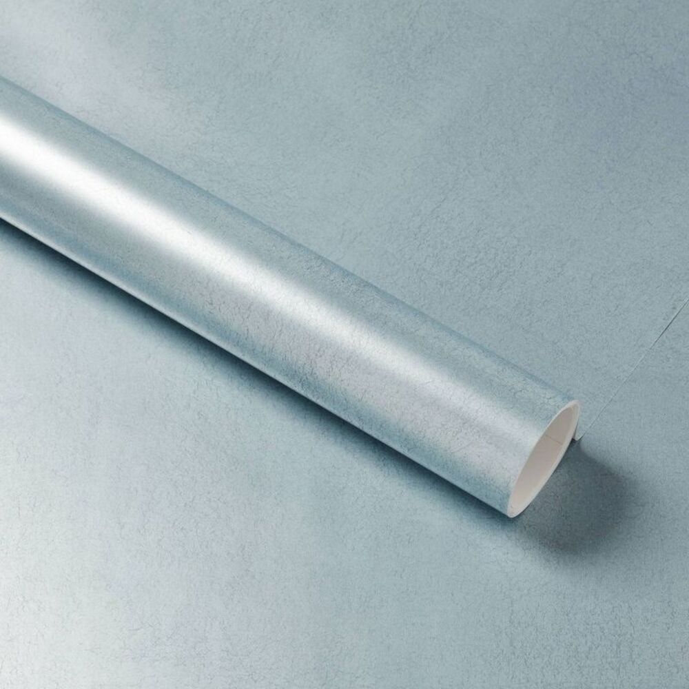 Threshold - Metallic Leaf Wallpaper - Threshold: Self-Adhesive Blue
